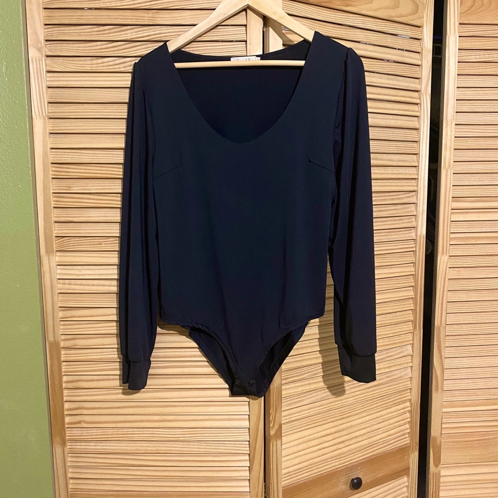 Black long sleeve bodysuit